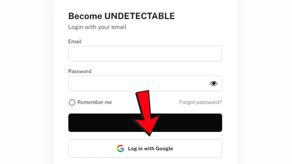 Login to Undetectable screenshot